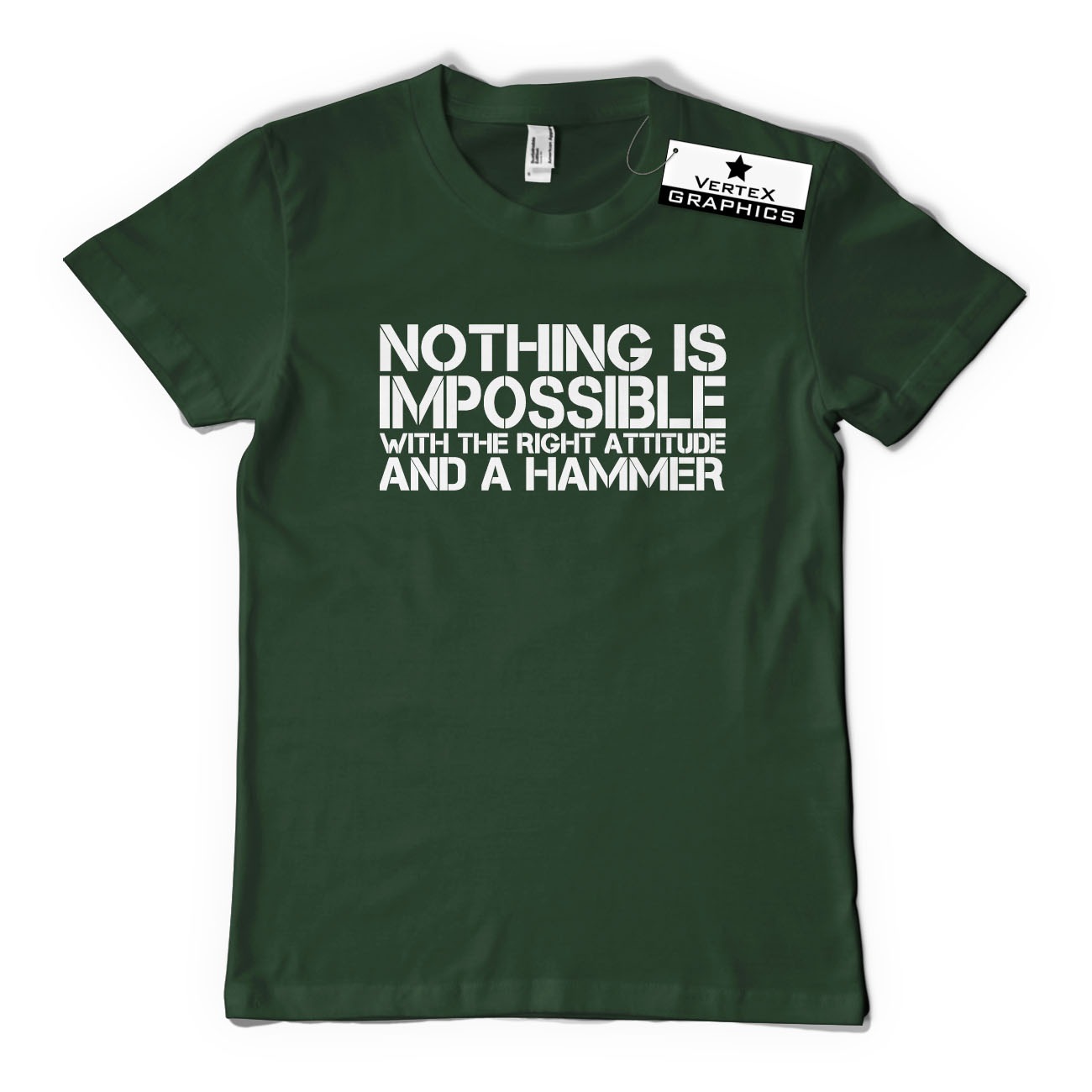 Camiseta Nothing Is Impossible With The Right Attitude And A Hammer | Divertida, G... - Imagen 9 de 10