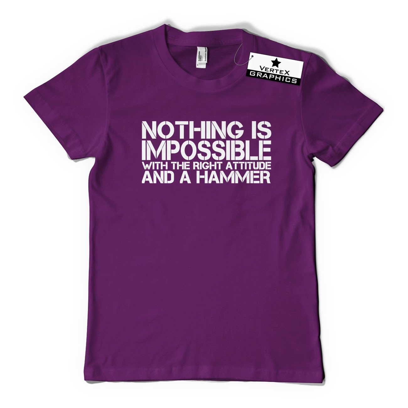 Camiseta Nothing Is Impossible With The Right Attitude And A Hammer | Divertida, G... - Imagen 7 de 10