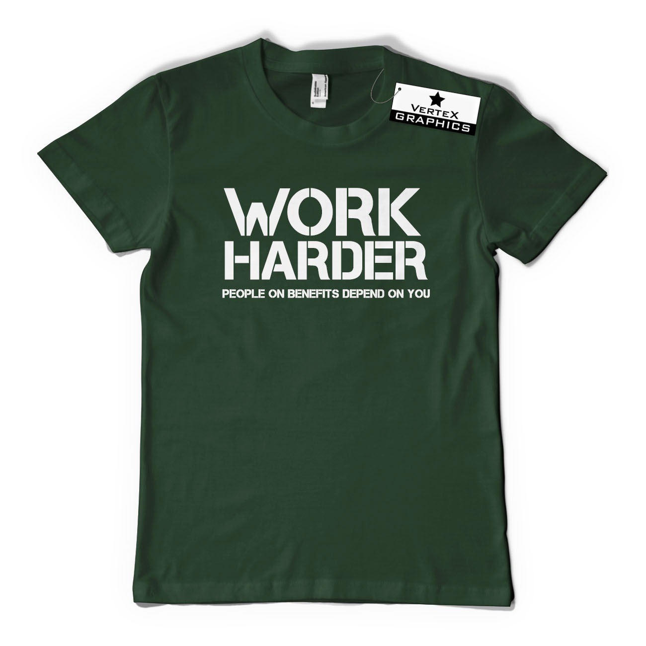 Work Harder People On Benefits Depend On You T-Shirt | Funny, Gift, Slogan - Picture 9 of 10